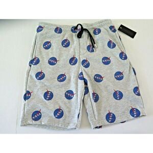 Public Record Men's Sz Large Gray Heather NASA Logo Fleece Shorts NWT